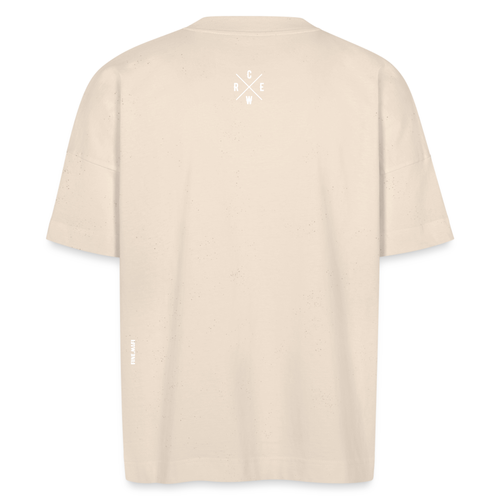 FINE.MAFI Unisex Oversize Bio-T-Shirt CREW - Naturweiß