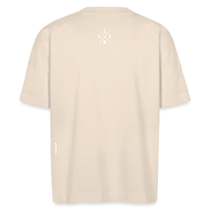 FINE.MAFI Unisex Oversize Bio-T-Shirt CREW - Naturweiß