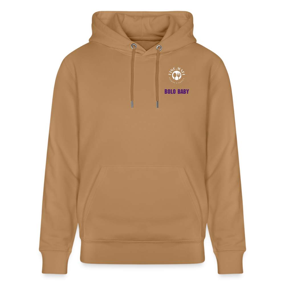 FOOD LOVE Unisex Bio Hoodie Bolo Stile - Karamell 