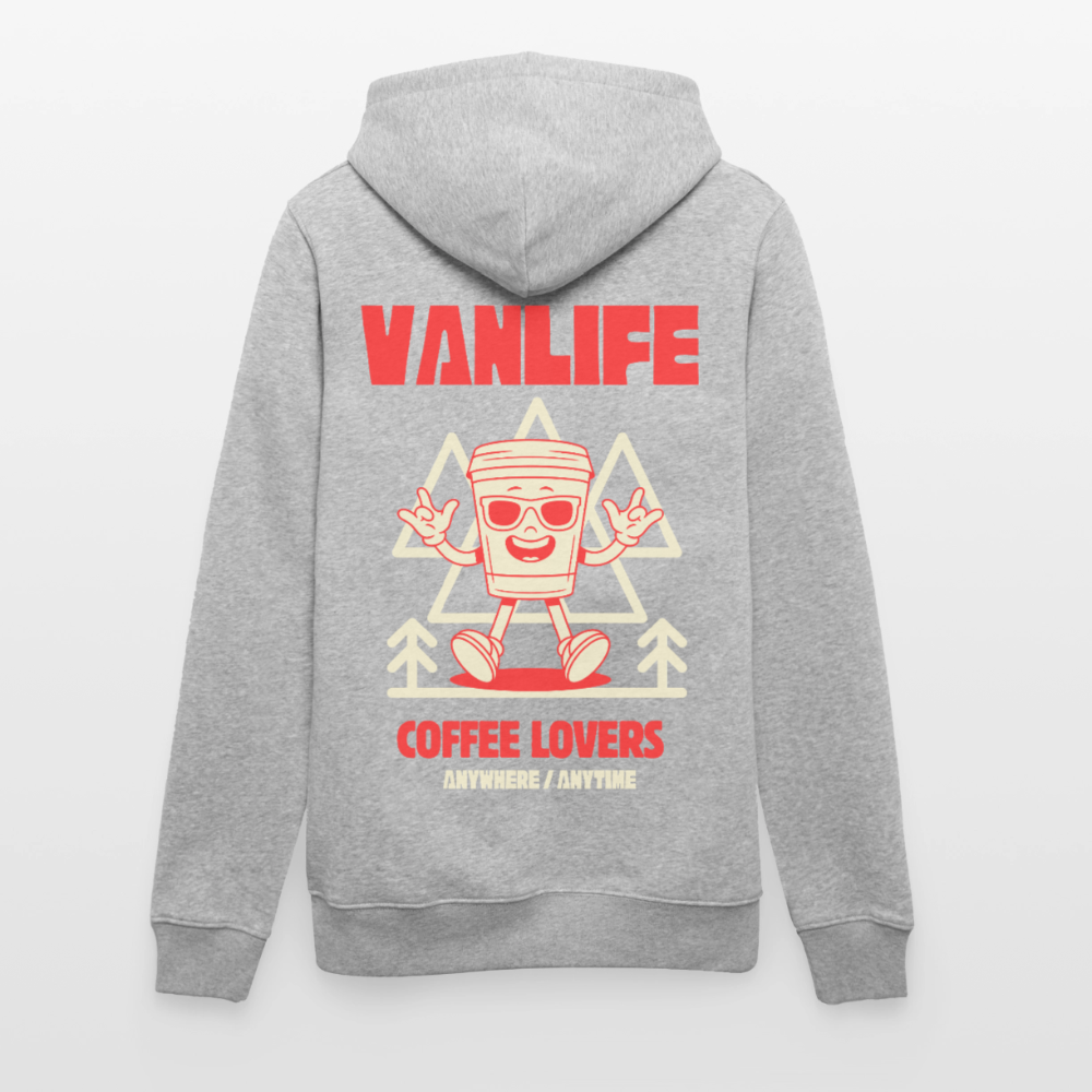 Vanlife Unisex Bio-Hoodie Coffee - Grau meliert