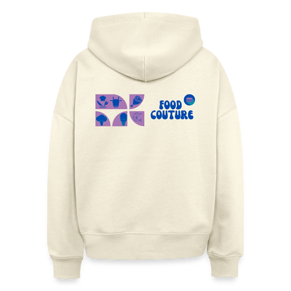Food Couture Boxy Frauen Bio Hoodie - Weißgrau