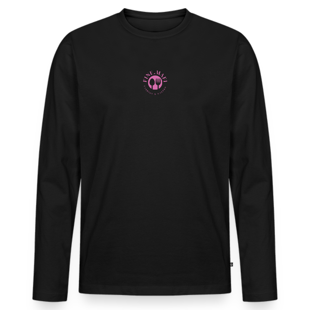 Premium Bio Langarmshirt Tasty - Schwarz