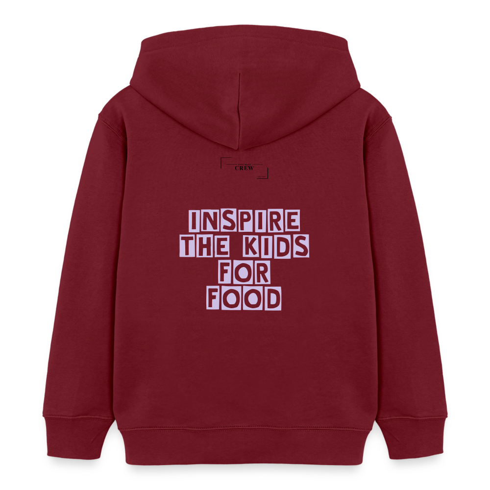 Gastrokids Unisex Organic Hoodie Crew - Burgunderrot