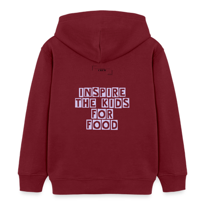 Gastrokids Unisex Organic Hoodie Crew - Burgunderrot