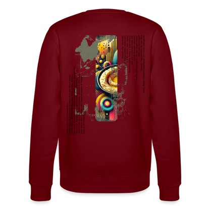 FOOD LOVE Unisex Oversize Bio-Sweatshirt Hummus - Burgunderrot
