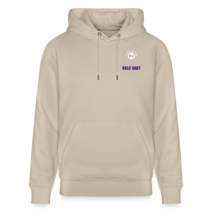 FOOD LOVE Unisex Bio Hoodie Bolo Stile - Beige