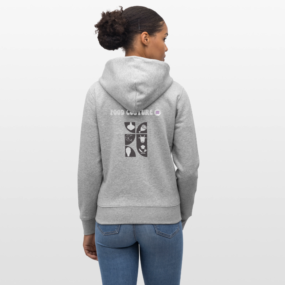 Food Couture Unisex Bio-Kapuzenjacke - Grau meliert