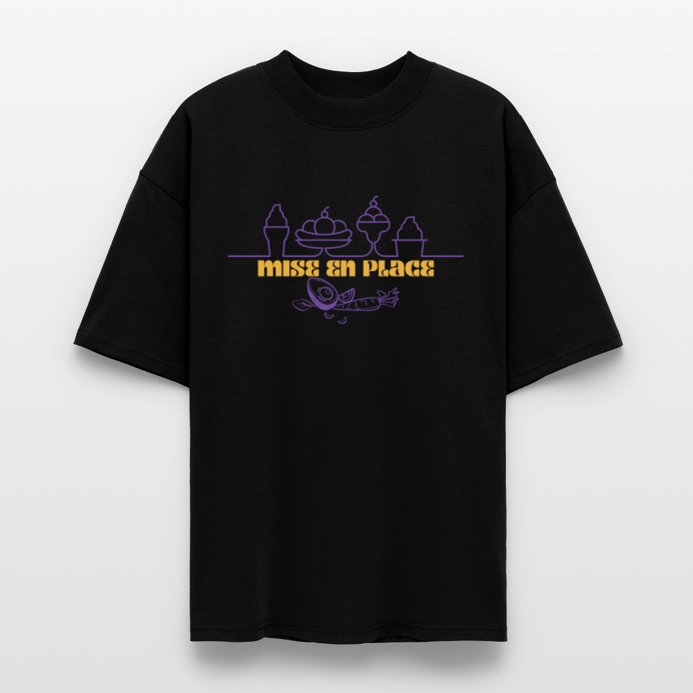FINE MAFI Oversized Unisex Bio T-Shirt Mise En Place Ice - Schwarz