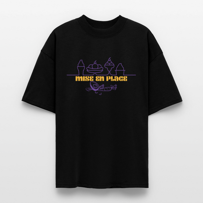 FINE MAFI Oversized Unisex Bio T-Shirt Mise En Place Ice - Schwarz