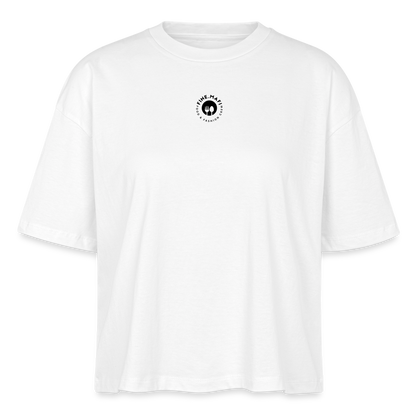 FOOD LOVE Frauen Boxy Bio-T-Shirt Hummus - Weiß