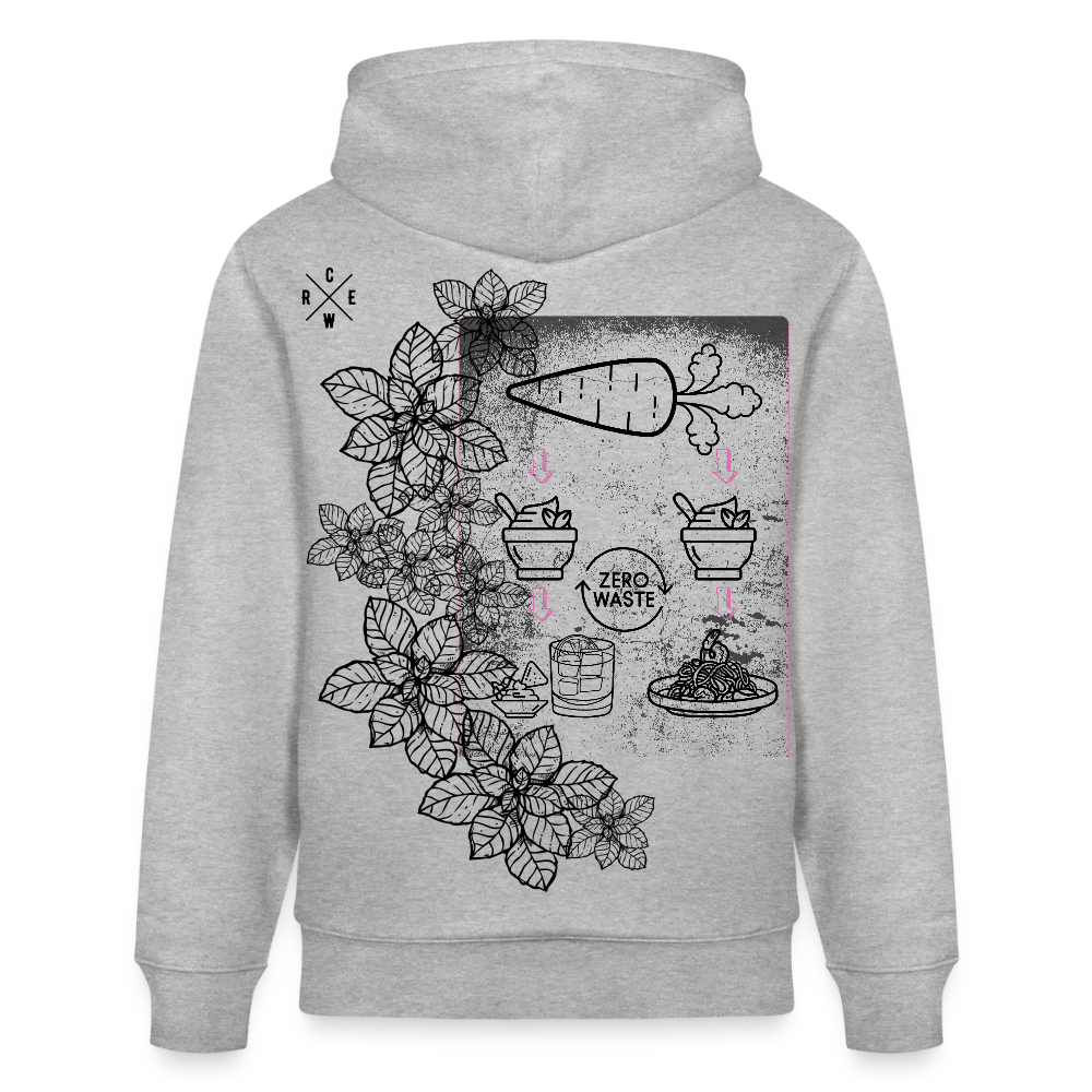 FINE.MAFI Unisex Bio-Hoodie Zero Waste - Grau meliert