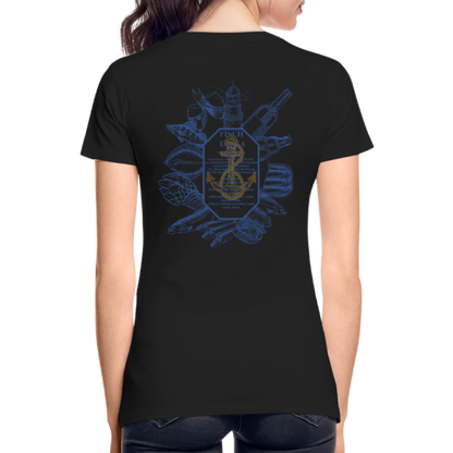 FOOD LOVE Frauen Premium Bio T-Shirt DIGGA - Schwarz