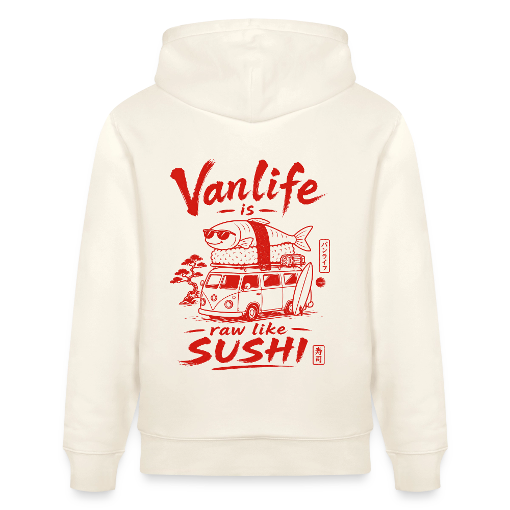 Vanlife Unisex Bio-Hoodie Sushi - Naturweiß 