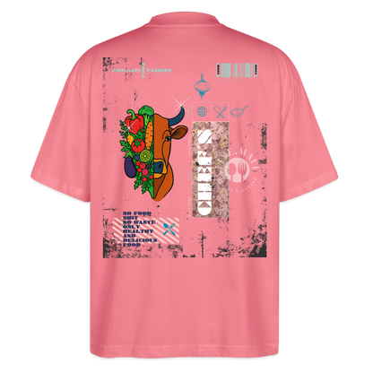 FINE.MAFI Oversized Unisex Bio T-Shirt Both Sides Cow - Pink 