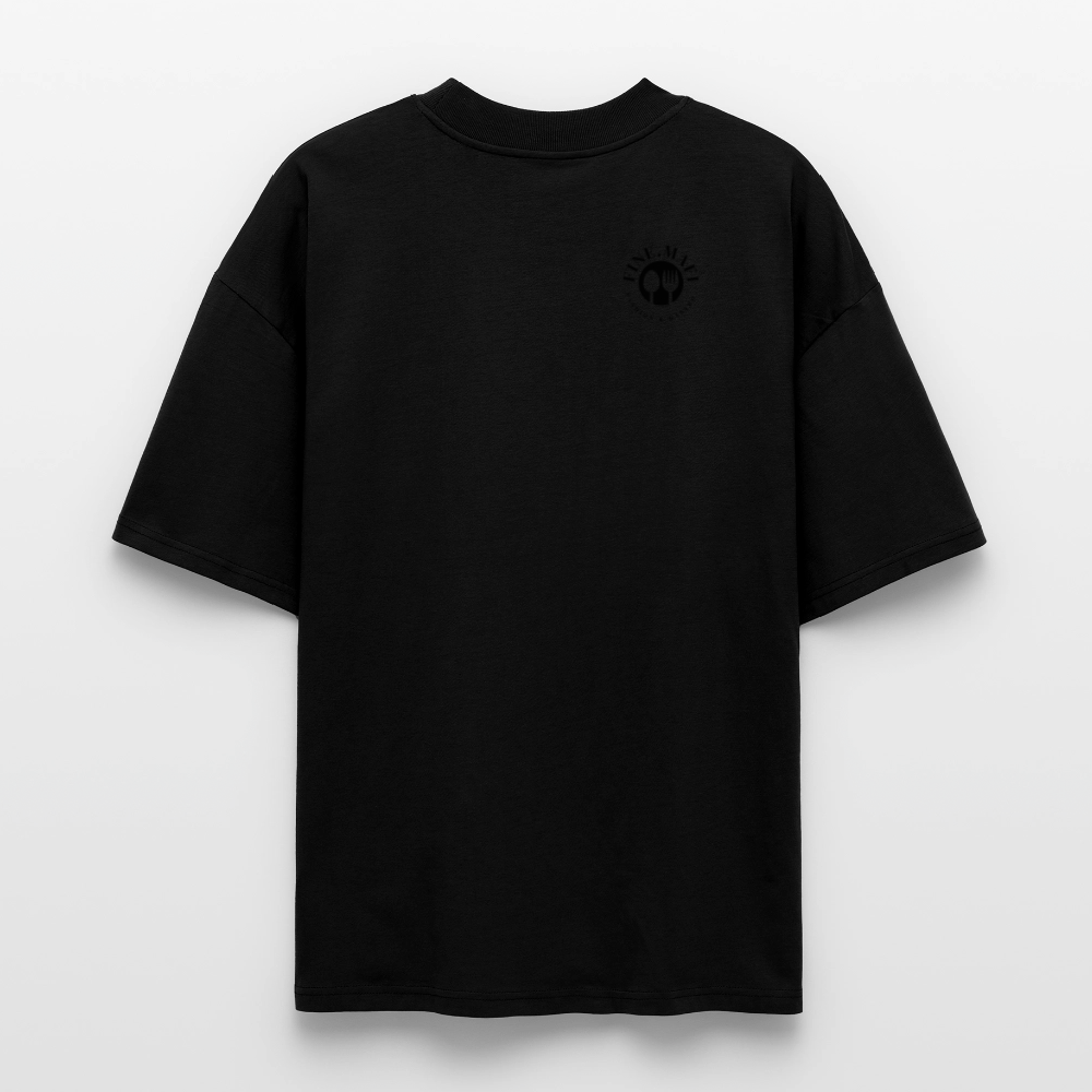 FINE MAFI Oversized Unisex Bio T-Shirt Mise En Place Kitchen Tools - Schwarz