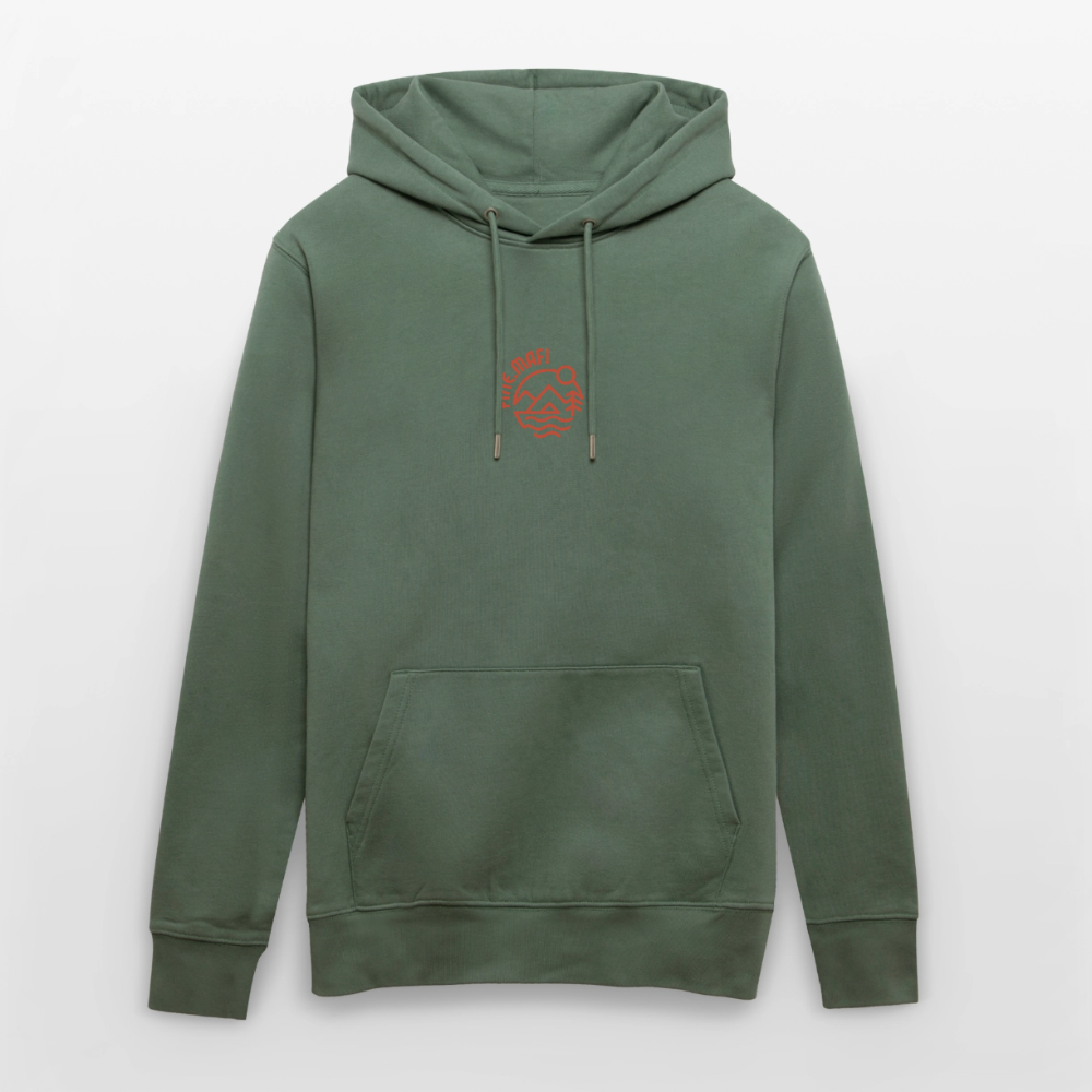 Vanlife Unisex Bio-Hoodie Firepit - Tanngrün