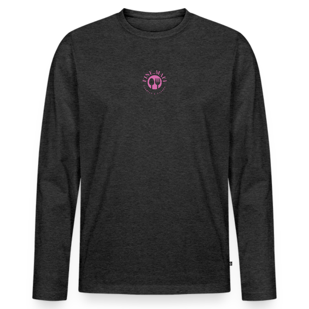 Premium Bio Langarmshirt Tasty - Anthrazit meliert