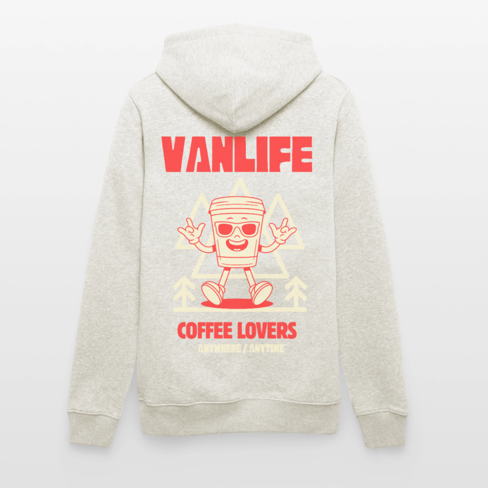 Vanlife Unisex Bio-Hoodie Coffee - Beige meliert