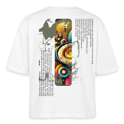 FOOD LOVE Frauen Boxy Bio-T-Shirt Hummus - Weiß