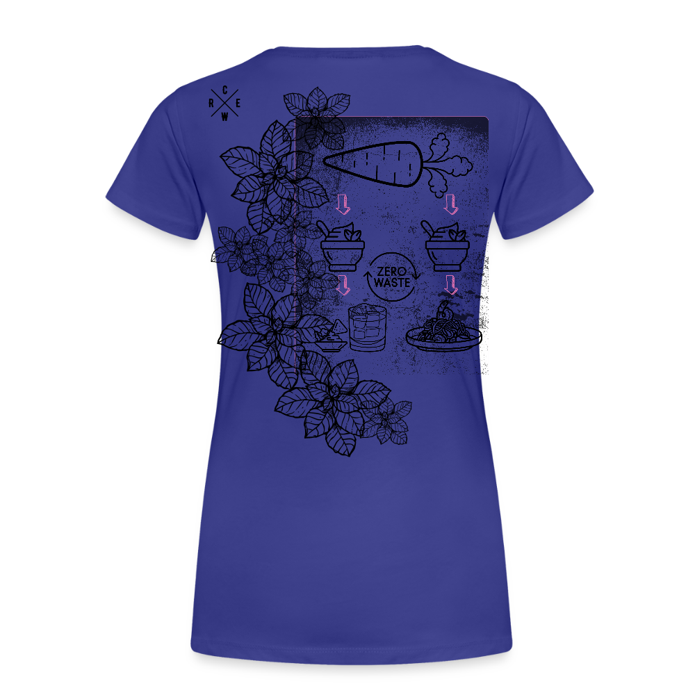 FINE.MAFI Frauen Premium Bio T-Shirt Zero Waste - Königsblau