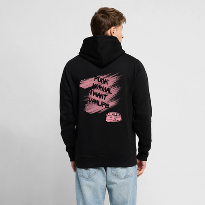 Vanlife Unisex Bio-Hoodie F.CK Normal - Schwarz
