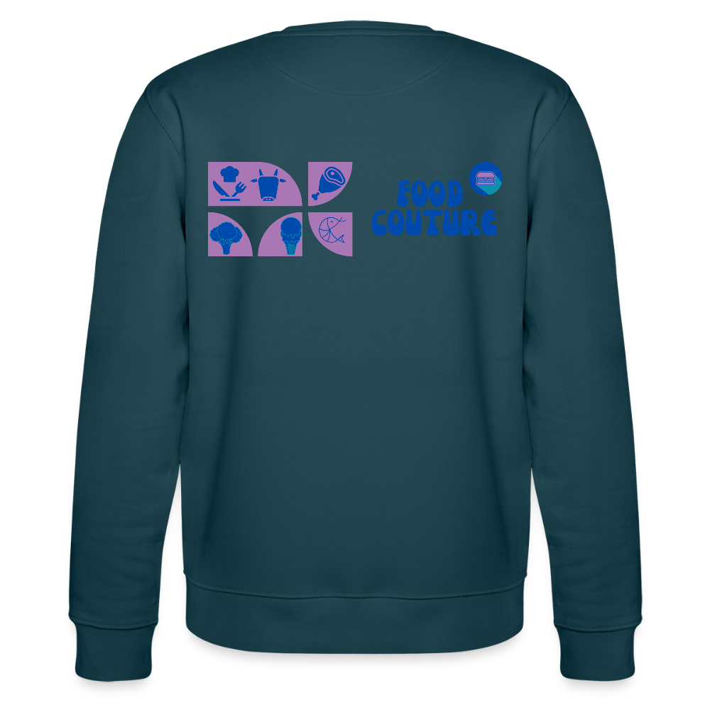 Food Couture Unisex Bio-Sweatshirt - Dunkles Petrol