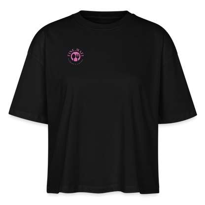 FOOD LOVE Frauen Boxy Bio-T-Shirt DIGGA - Schwarz