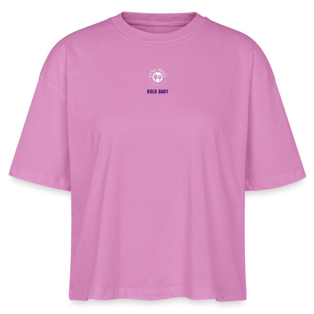 FINE.MAFI Frauen Boxy Bio-T-Shirt Bolo - Pink