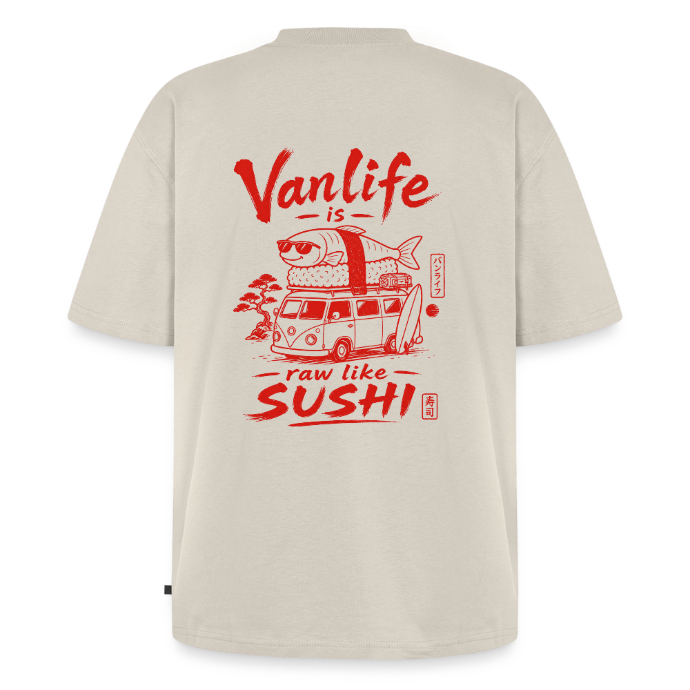Vanlife Unisex Premium Oversized Bio T-Shirt Sushi - Beige