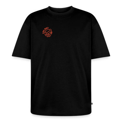 Vanlife Unisex Premium Oversized Bio T-Shirt Firepit - Schwarz