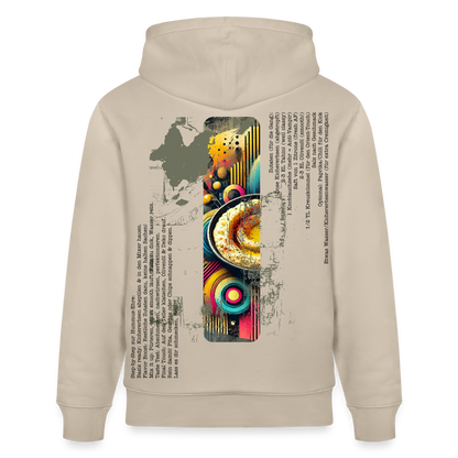FOOD LOVE Unisex Bio-Hoodie Hummus - Beige