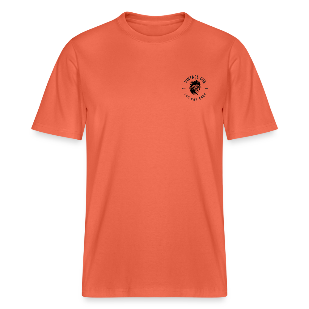 Bio Relaxed T-Shirt Coq au Vin - Hellrot