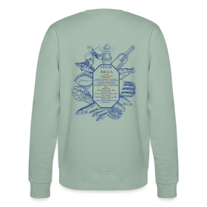 FOOD LOVE Unisex Bio-Sweatshirt DIGGA - Helles Graugrün