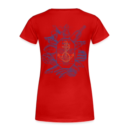 FOOD LOVE Frauen Premium Bio T-Shirt DIGGA - Rot