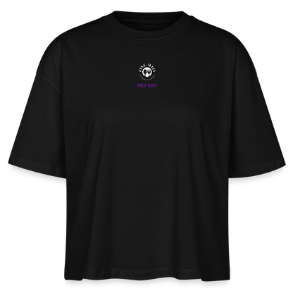 FINE.MAFI Frauen Boxy Bio-T-Shirt Bolo - Schwarz