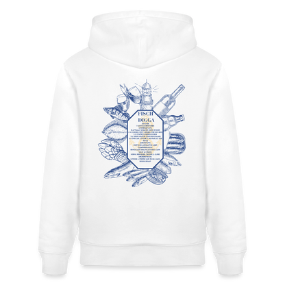 FOOD LOVE Unisex Bio-Hoodie DIGGA - Weiß