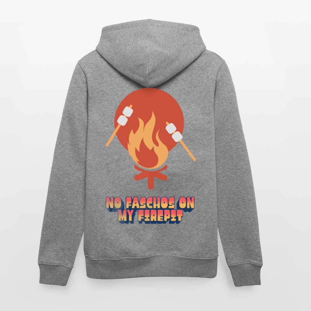 Vanlife Unisex Bio-Hoodie Firepit - Hellgrau marmoriert