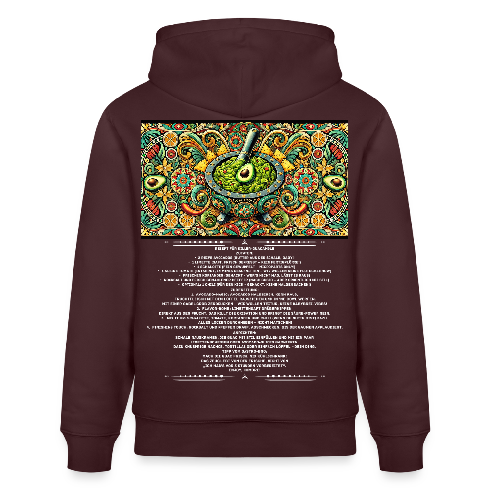 FOOD LOVE Unisex Bio-Hoodie Guaca - Maroon