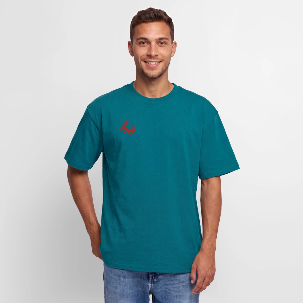 Vanlife Unisex Premium Oversized Bio T-Shirt Coffee - Petrol