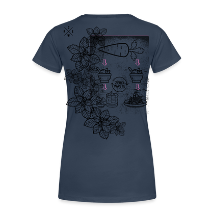 FINE.MAFI Frauen Premium Bio T-Shirt Zero Waste - Navy