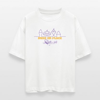 FINE MAFI Frauen Boxy Bio-T-Shirt Mise En Place Ice - Weiß