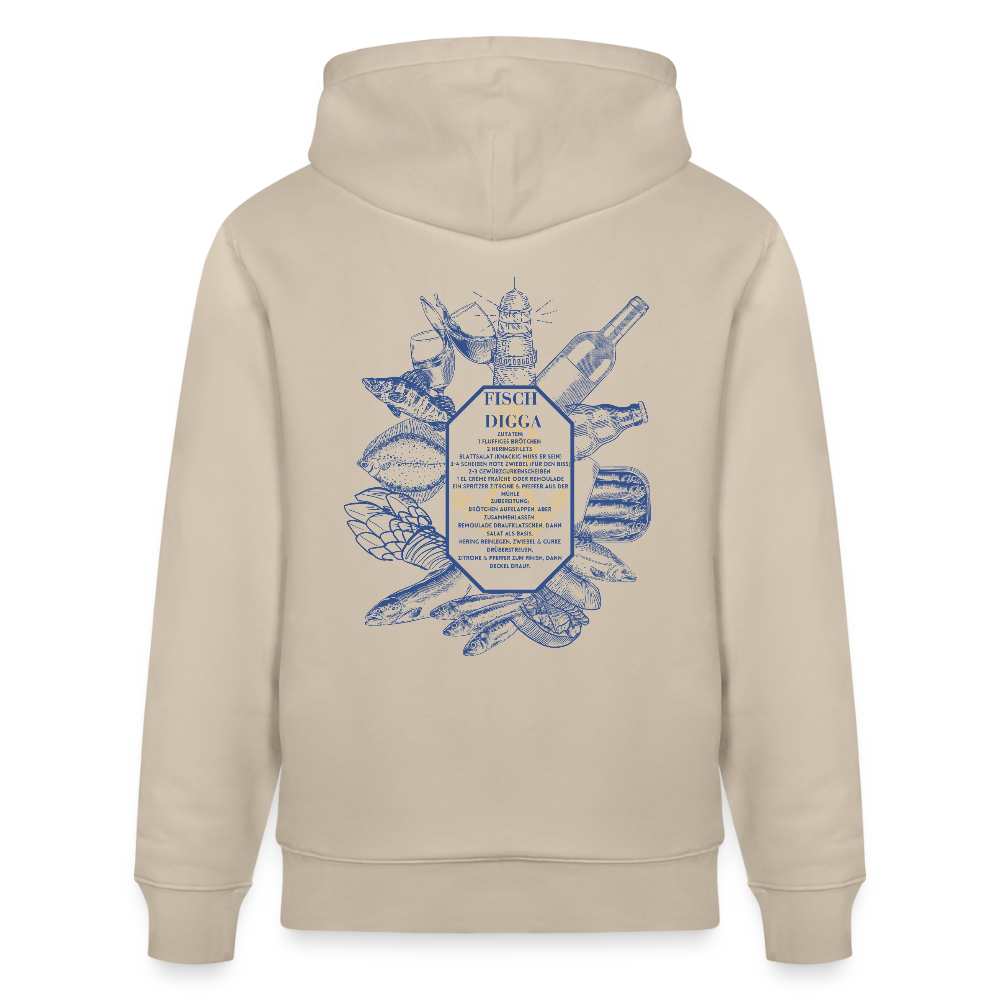 FOOD LOVE Unisex Bio-Hoodie DIGGA - Beige