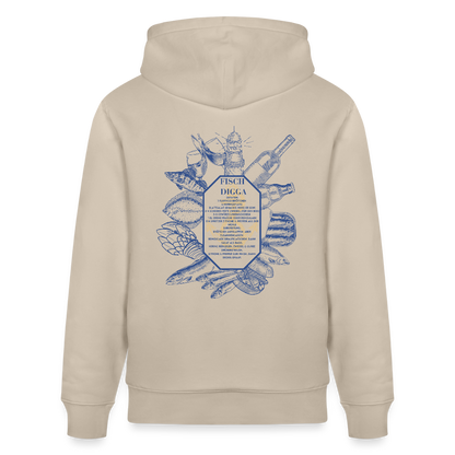 FOOD LOVE Unisex Bio-Hoodie DIGGA - Beige