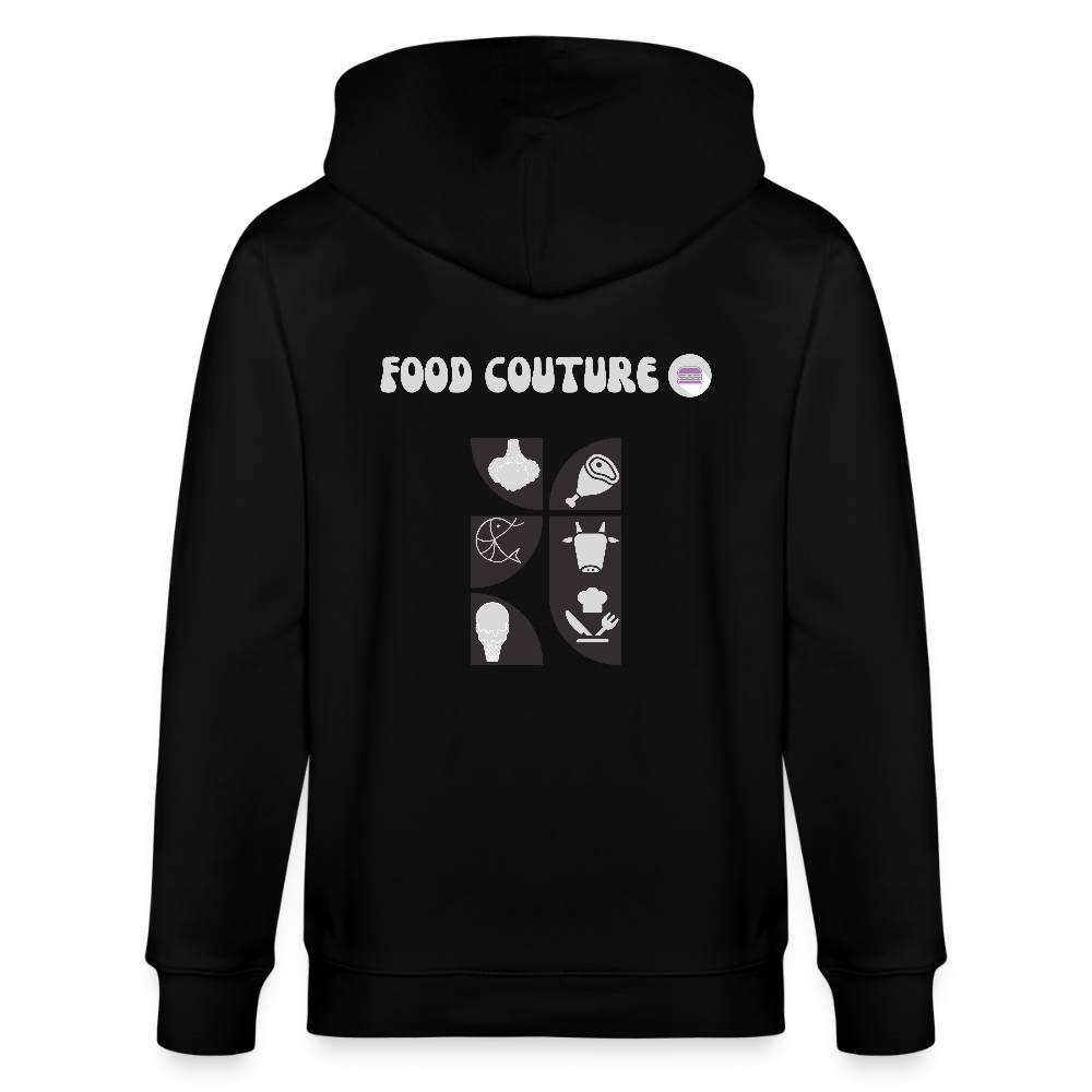 Food Couture Unisex Bio-Kapuzenjacke - Schwarz