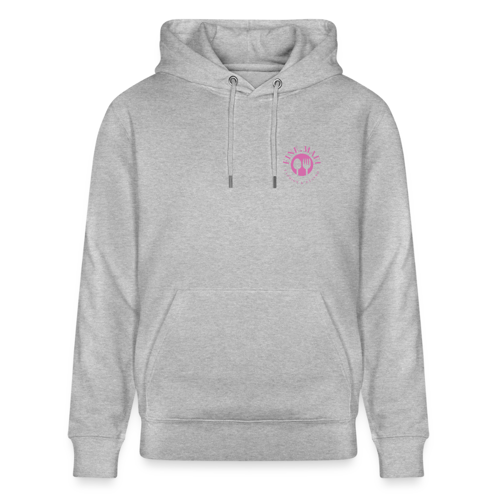FOOD LOVE Unisex Bio-Hoodie DIGGA - Grau meliert