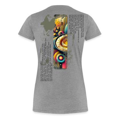 Frauen Premium Bio T-Shirt Hummus - Grau meliert
