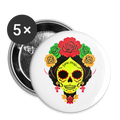 Buttons mittel 32 mm (5er Pack) - Weiß