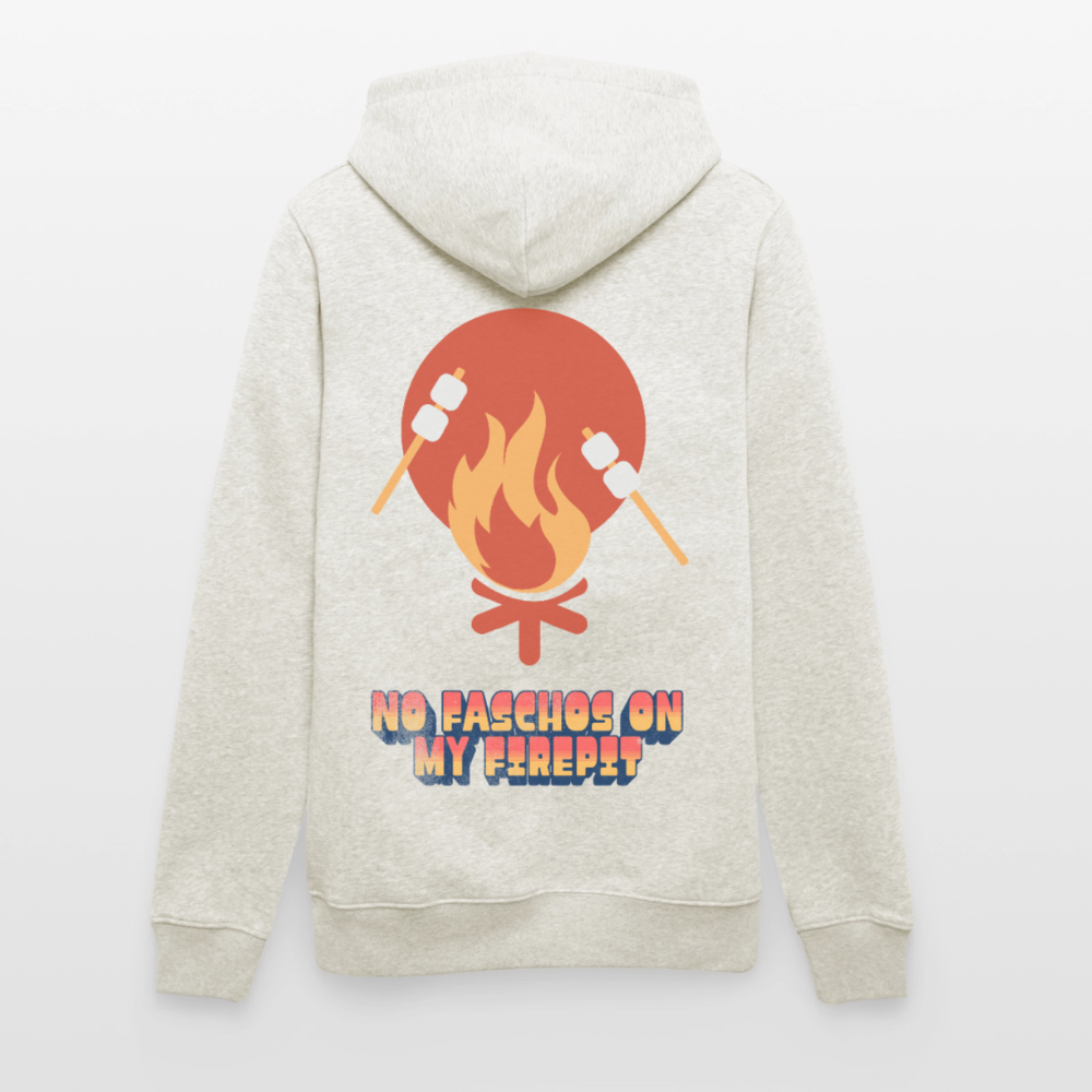 Vanlife Unisex Bio-Hoodie Firepit - Beige meliert