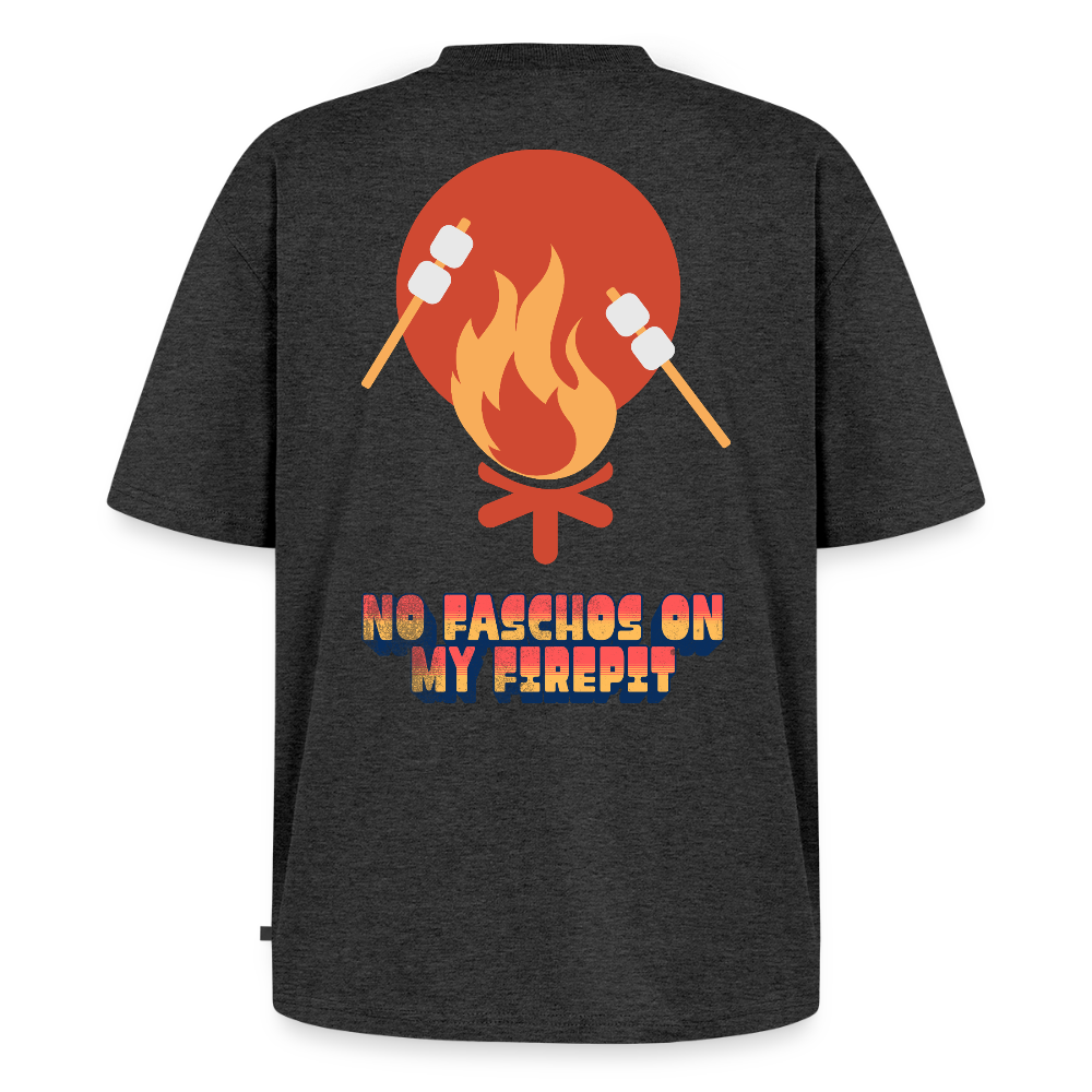 Vanlife Unisex Premium Oversized Bio T-Shirt Firepit - Anthrazit meliert