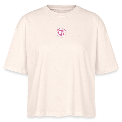 FINE.MAFI Frauen Boxy Bio-T-Shirt Zero Waste - Weißgrau